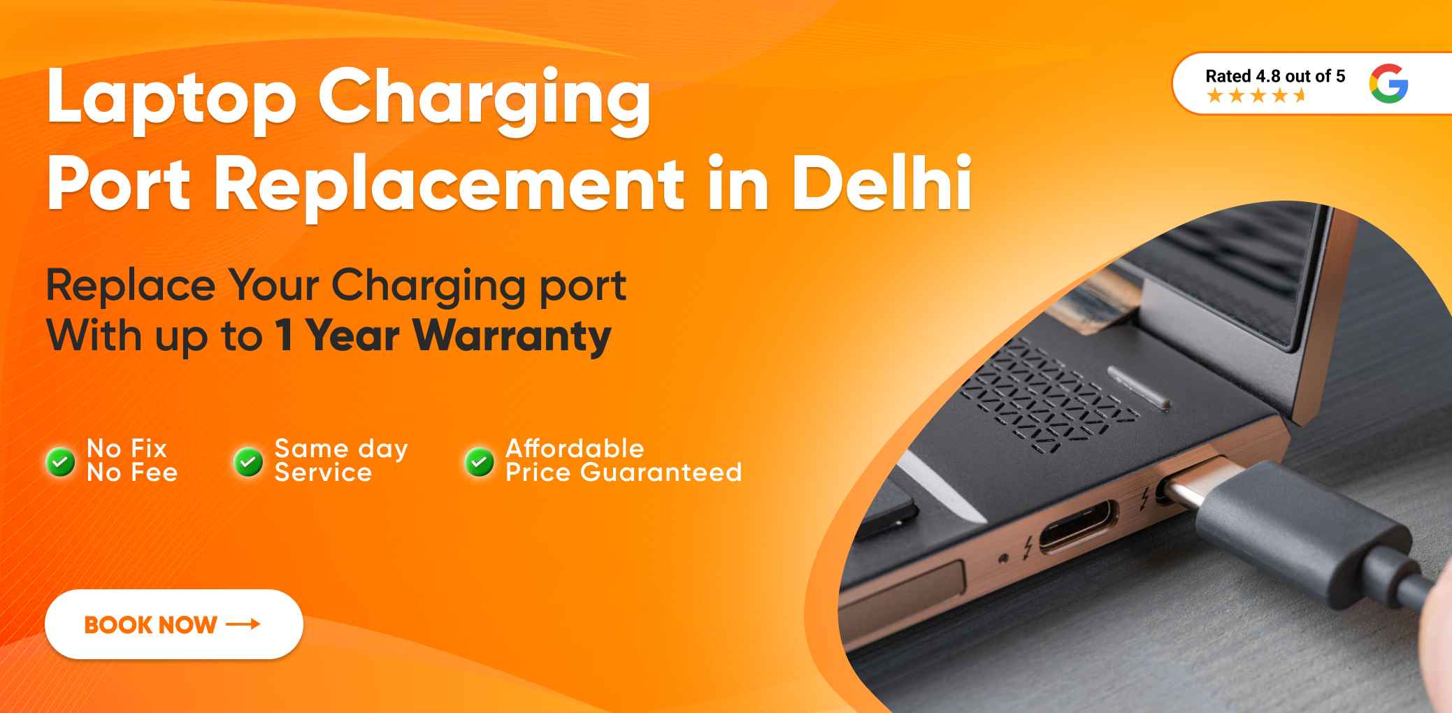 Laptop Charging Port Replacement in Delhi 