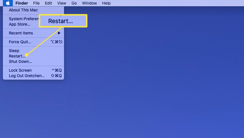 reboot your device by clicking on apple icon and click on restart