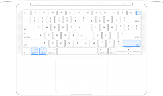 macbook pro shortcut keys to reset smc