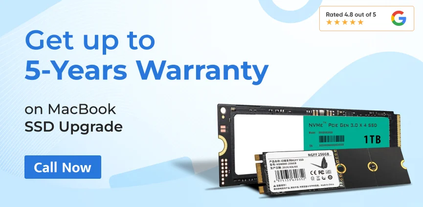 get assured warranty on macbook ssd upgrade service in delhi