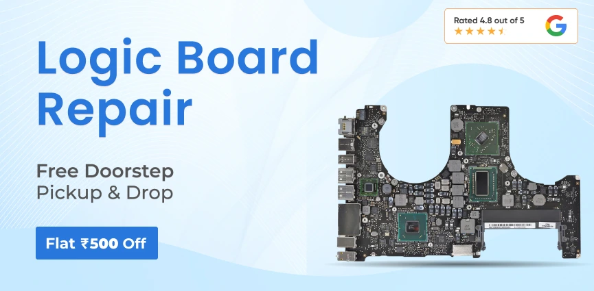 get free pickup & drop on macbook logic board repair services in delhi.webp