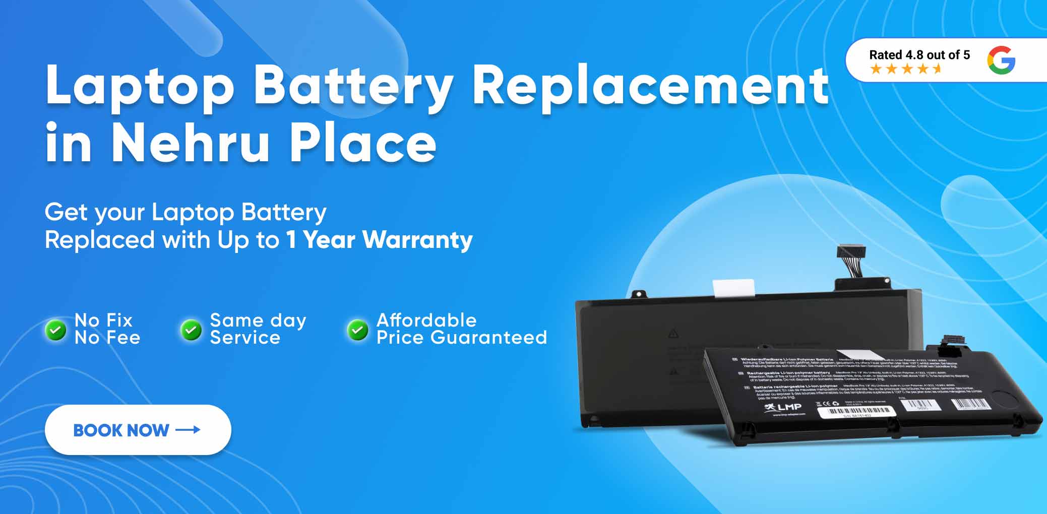 laptop battery replacement in nehru place