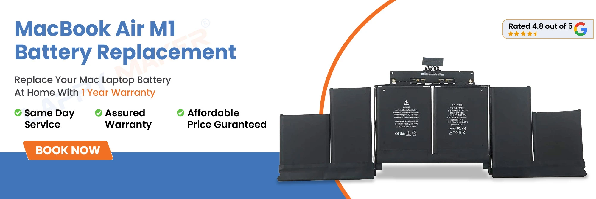 Macbook Air M1 A2337 Battery Replacement In Delhi India