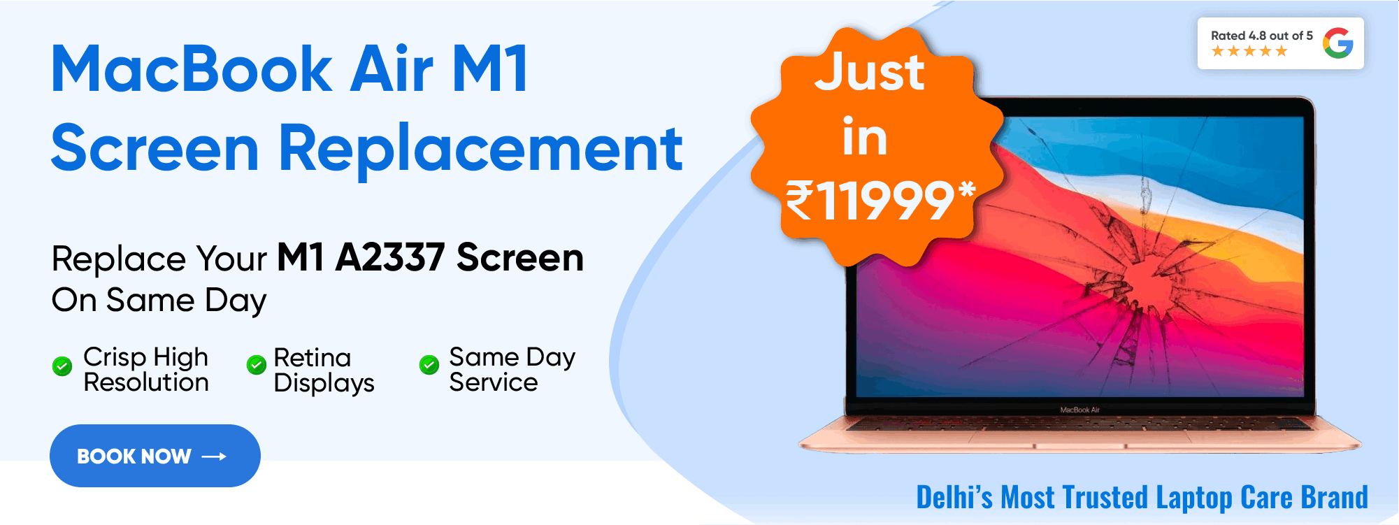 macbook air m1 a2337 screen replacement in gurgaon haryana